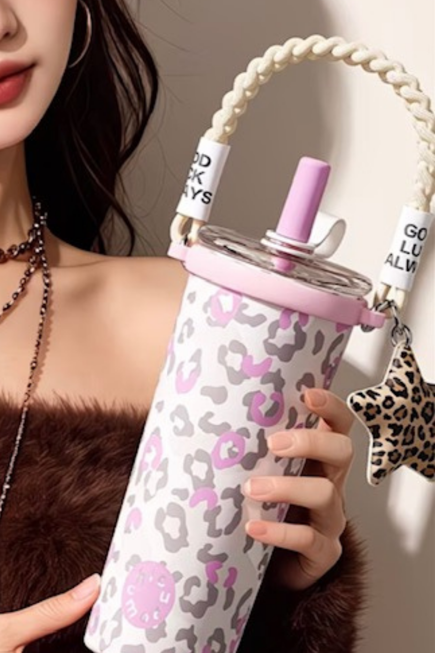 Leoz| Ceramic-Lined Stainless Steel Insulated Water Bottle Cup | 660ml
