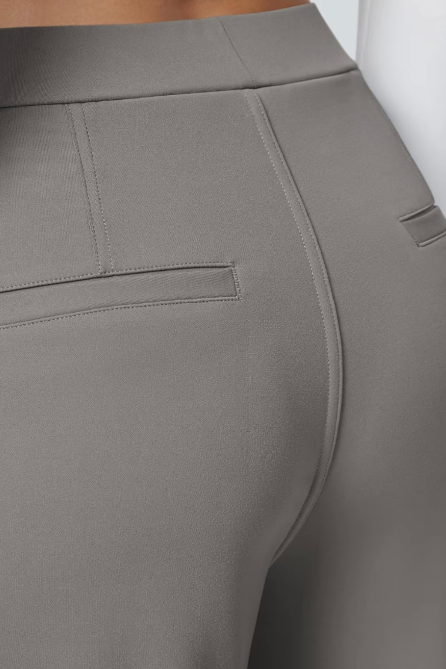 Women High Waisted Pocket Straight Leg Work Trousers
