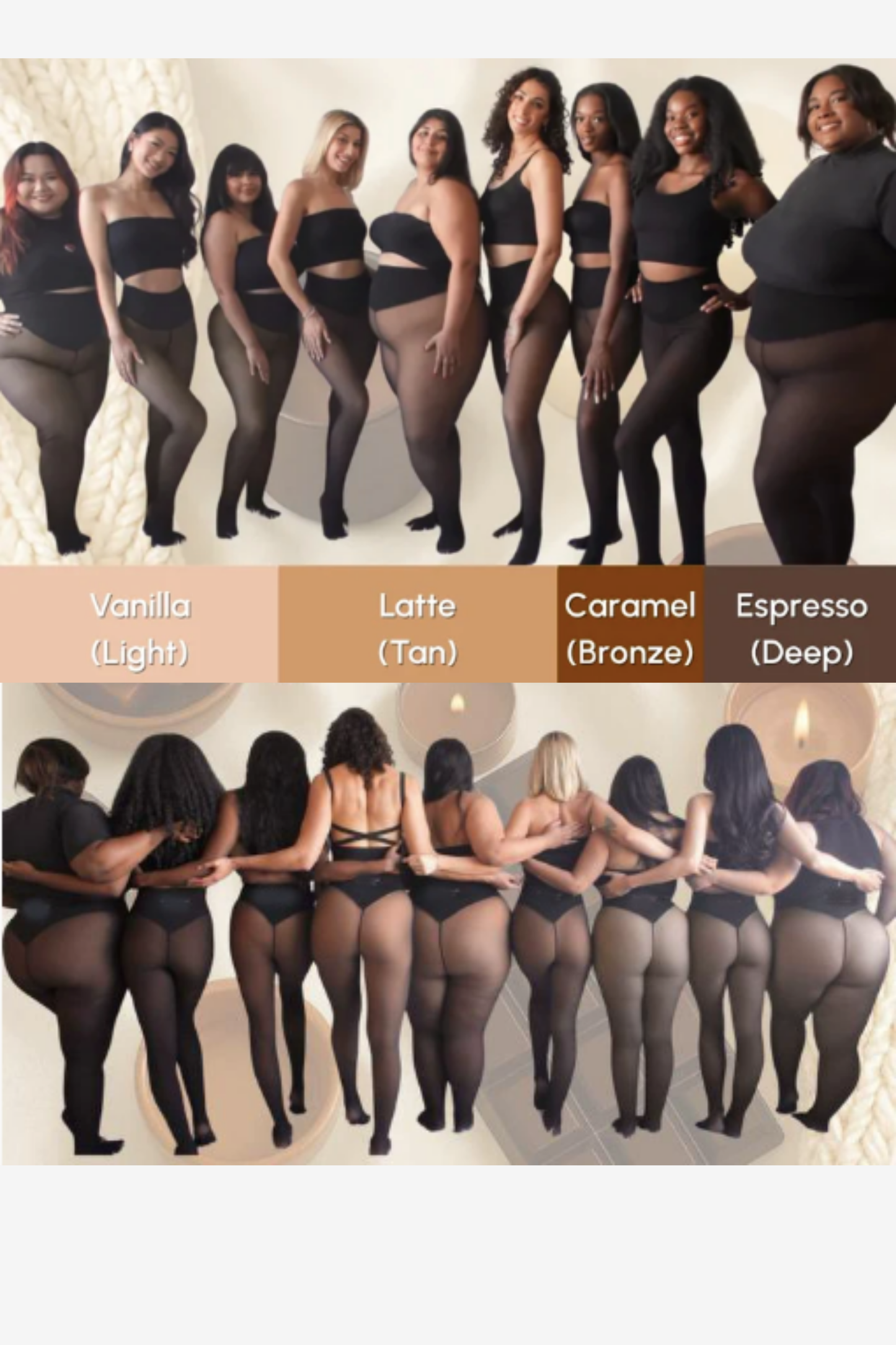 Winter Sheer Fleece-Lined Body Shaping Tights
