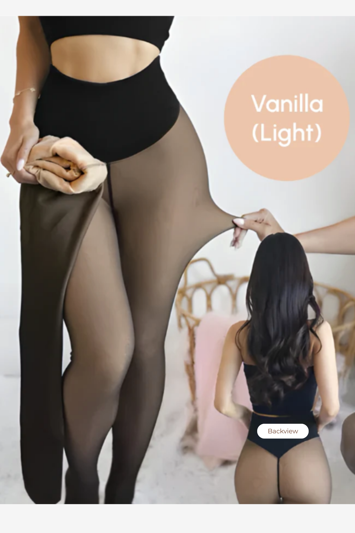 Winter Sheer Fleece-Lined Body Shaping Tights