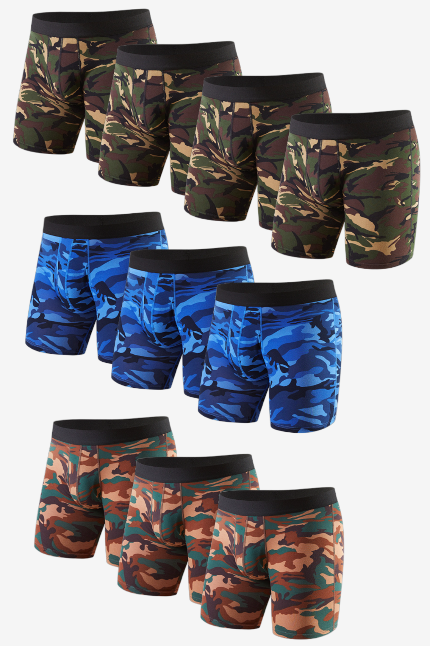 Organic Cotton Soft Boxer Brief With Fly 6"  (Pack of 10)