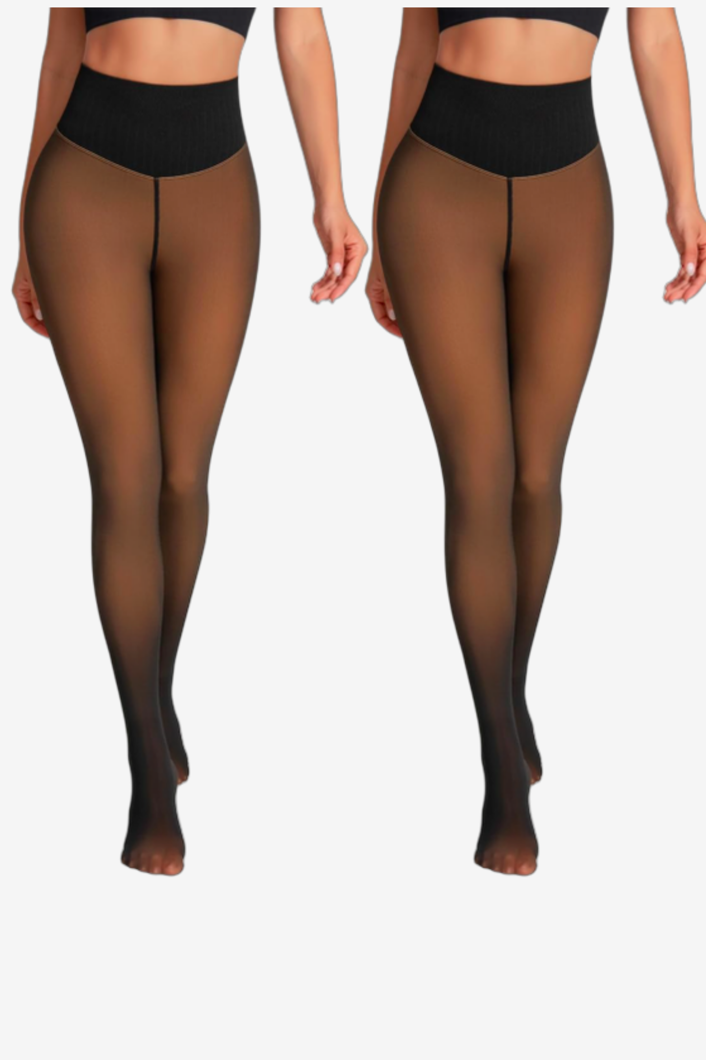 Winter Sheer Fleece-Lined Body Shaping Tights