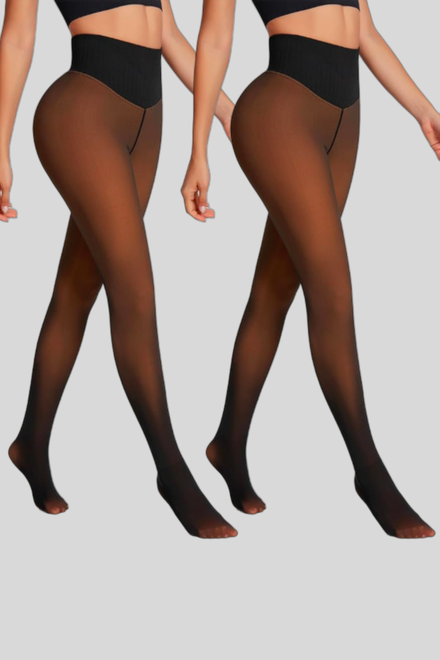 Winter Sheer Fleece-Lined Body Shaping Tights