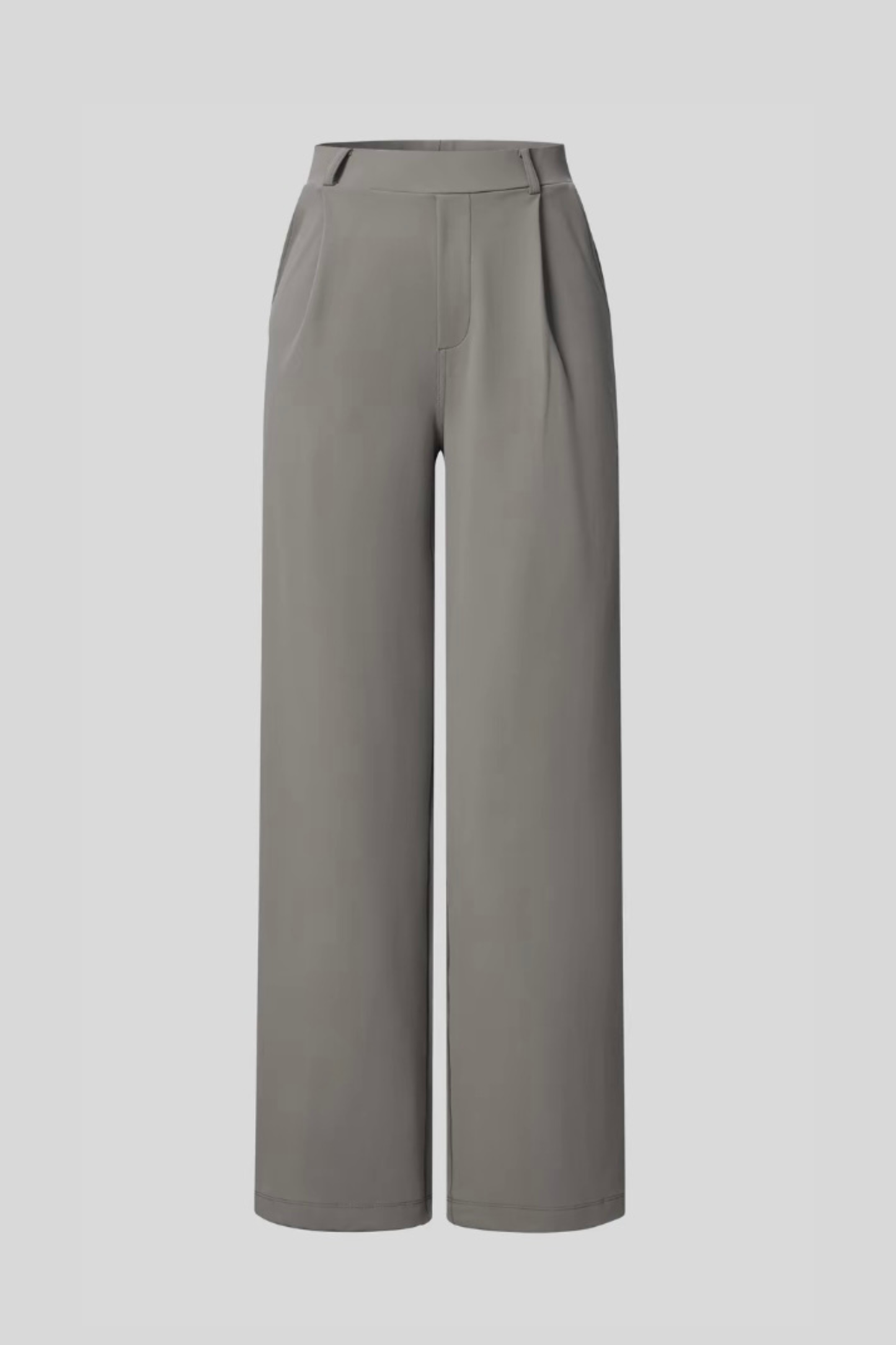Women High Waisted Pocket Straight Leg Work Trousers