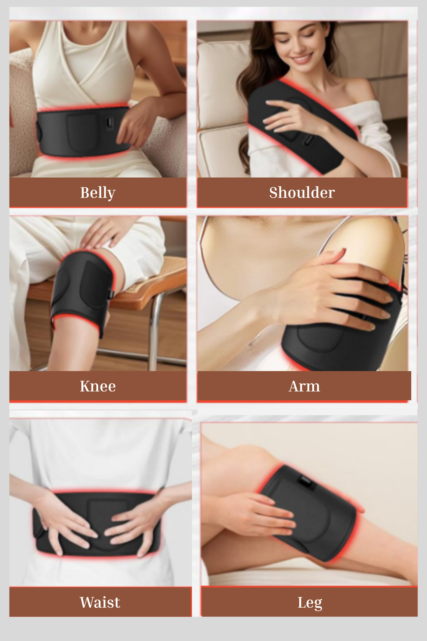 Red Light Therapy Belt with Vibration Massage